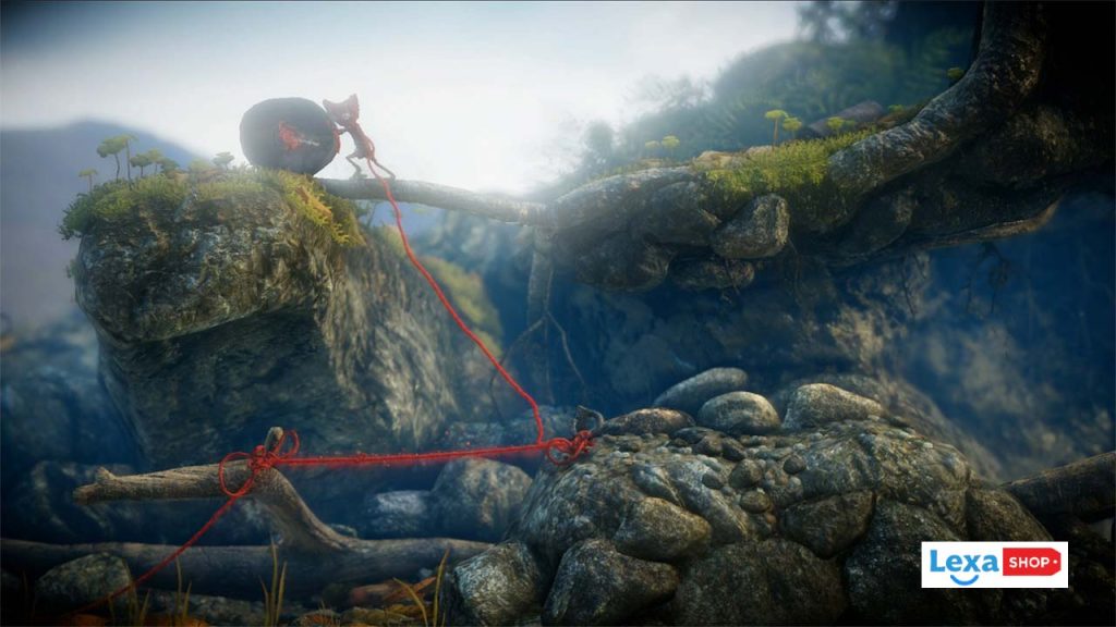 نخ را تنیده شده در هم در بازی Unravel